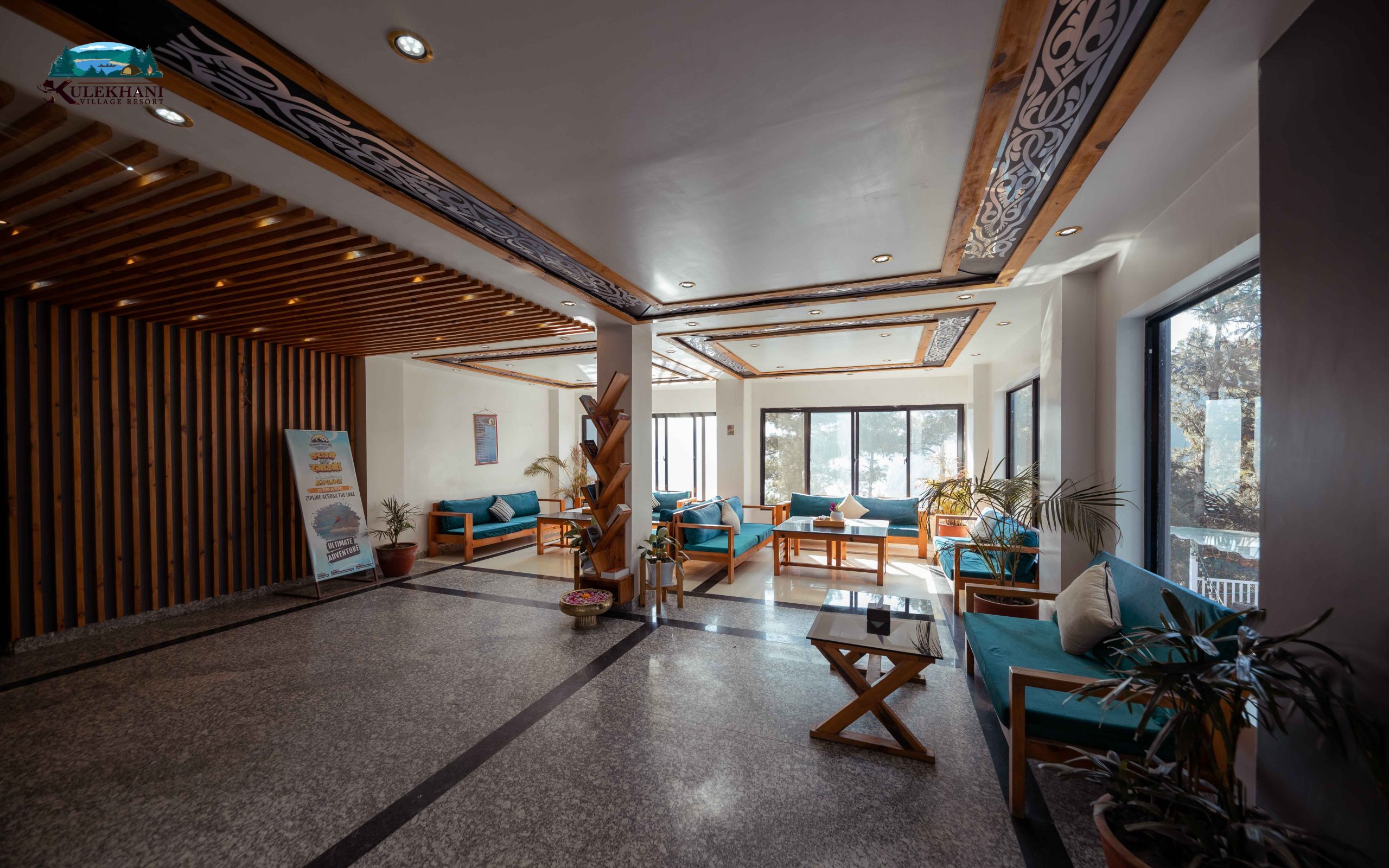 enjoy great cusine at the dining space of kulekhani village resort
