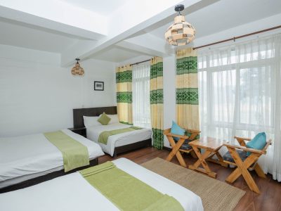 comfortable dormitory hall room at the Kulekhani Village Resort